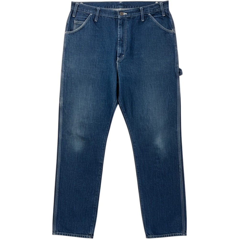 Dickies Mens Relaxed Fit Carpenter Jeans Dark Wash Indigo Blue 40x32 Workwear